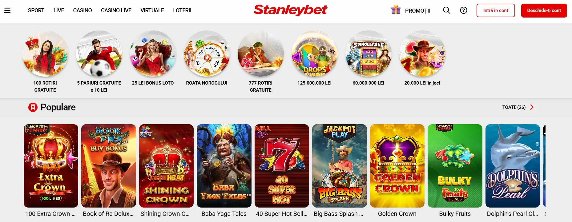 Cazinouri online noi Stanleybet Casino